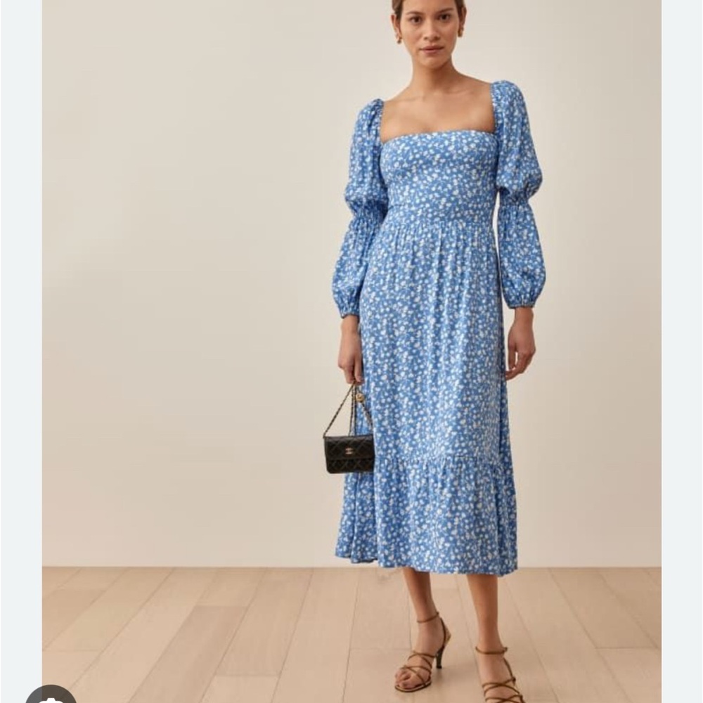 Reformation Blue Mica Dress